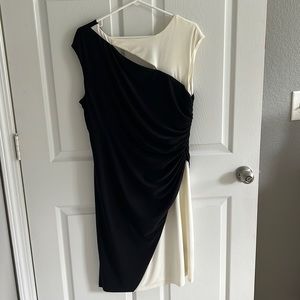 Lauren Ralph Lauren - Black and Cream Dress - Size 16